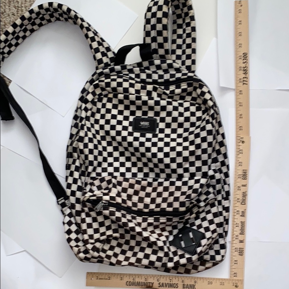 Vans Black and White Checkered Backpack